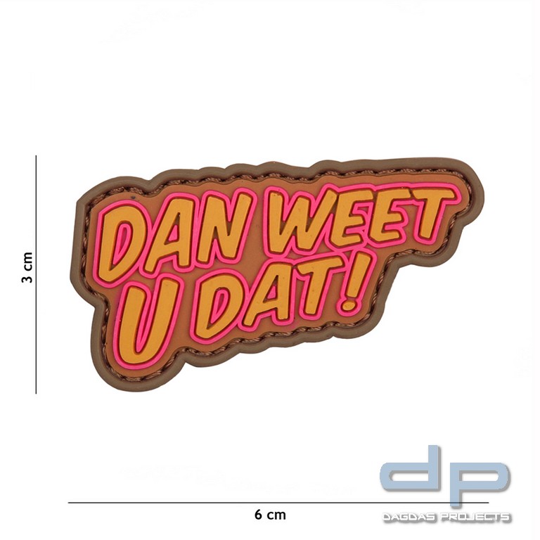 Emblem 3D PVC Dan Weet U Dat braun