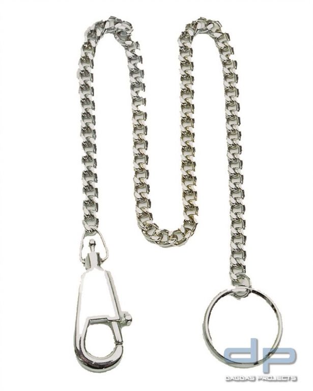 MESSERKETTE MIT KARABINER VERNICKELT VPE 10