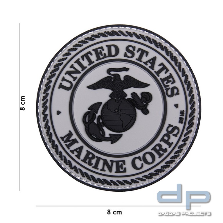 Emblem 3D PVC United States Marine Corps grau
