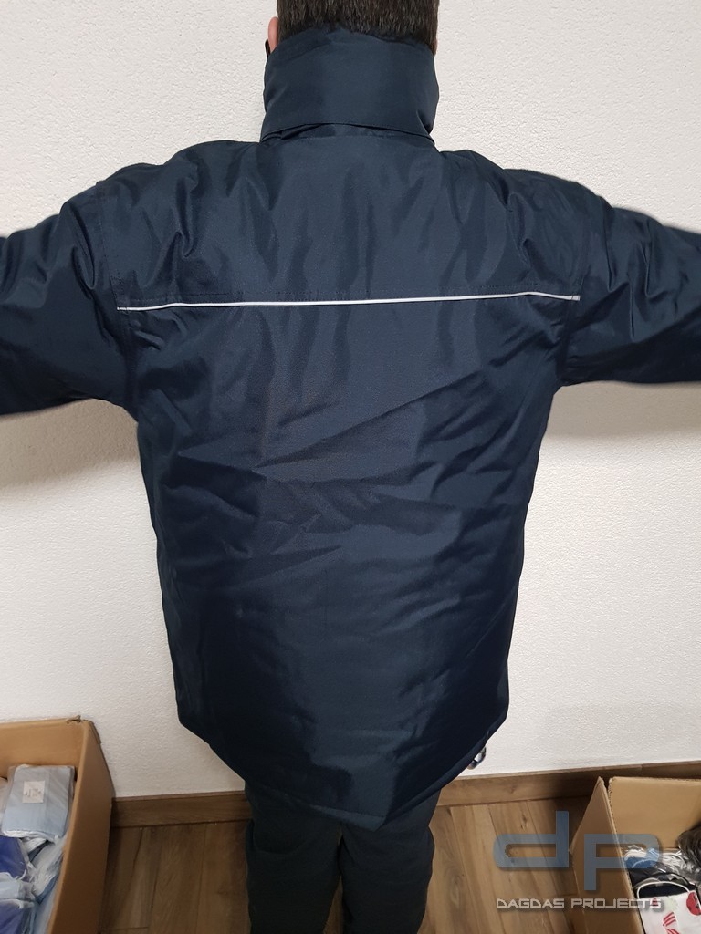 Long Coat Parka in verschiedenen Farben mit Wunschaufdruck in reflex silber