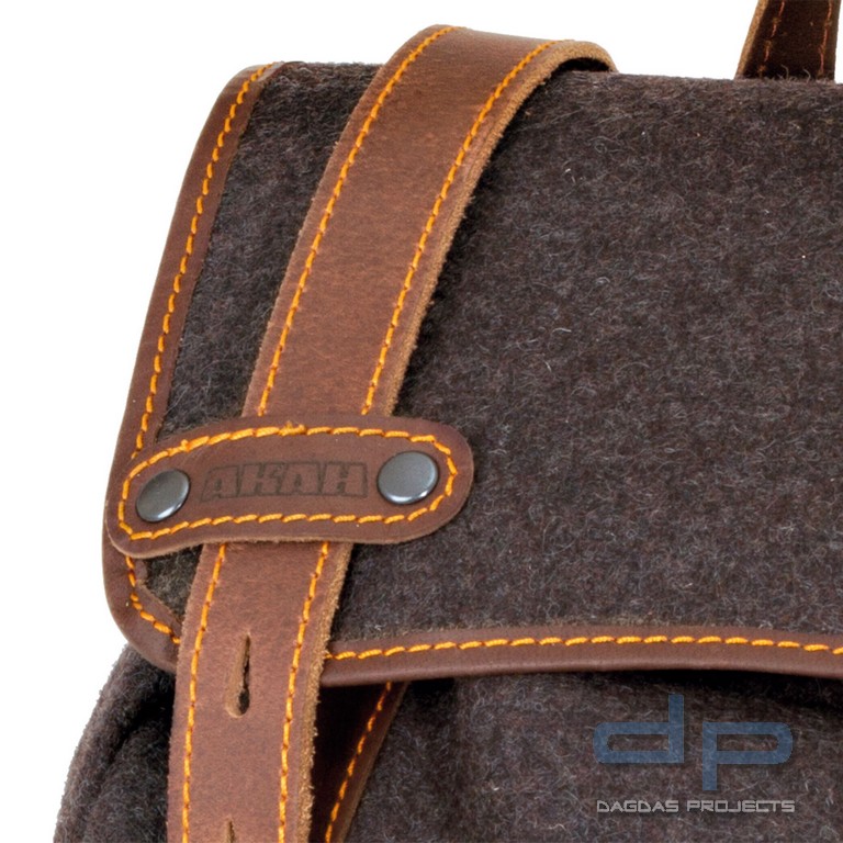 AKAH Wanderrucksack LODEN mit Büffel-Leder