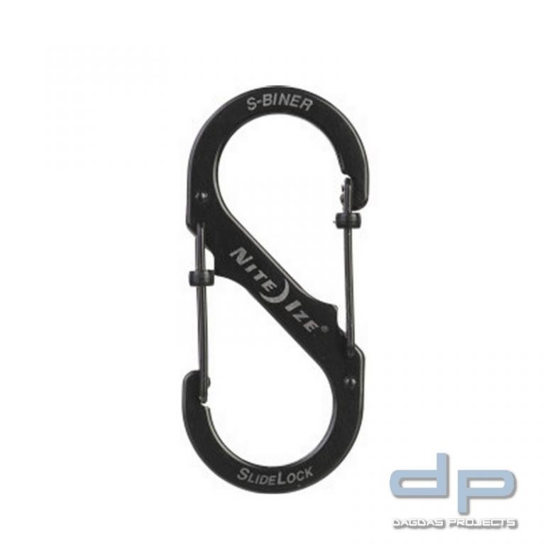 NiteIze Doppelkarabiner S-Biner SlideLock Größe 2 in Schwarz oder Silber