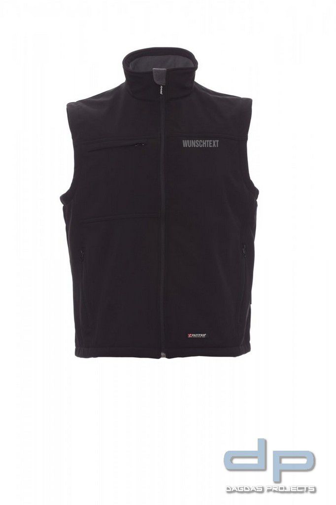 Payper Herren Weste ,,Bering'' in Schwarz und Dark Navy mit Aufdruck nach Wunsch