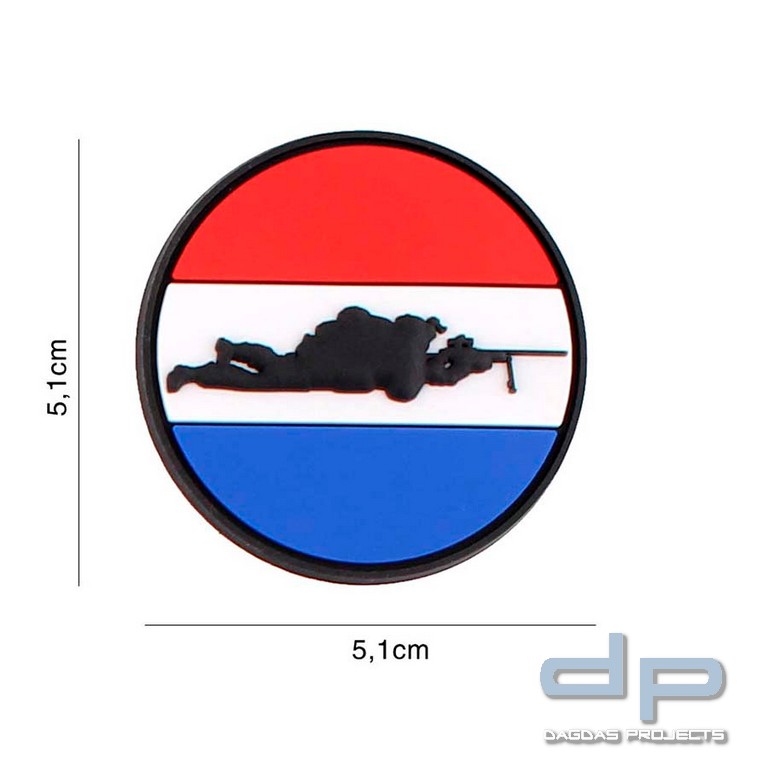 Emblem 3D PVC Sniper Niederländisch rund