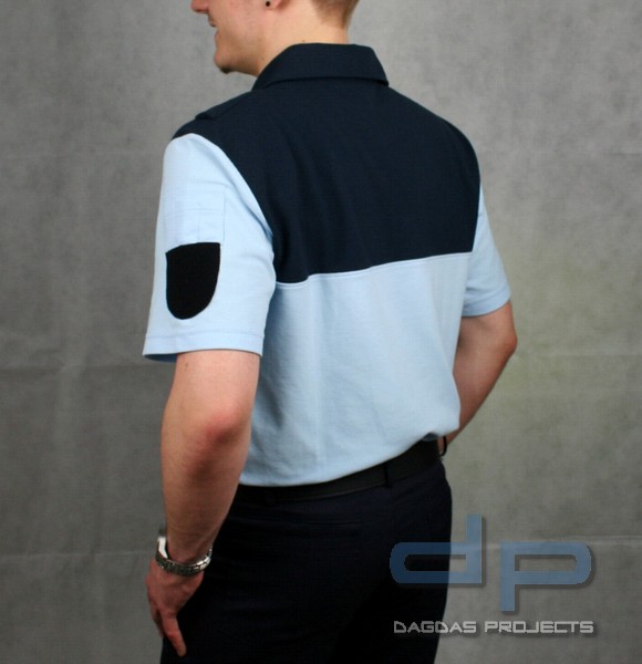 ETZEL Herren Uniform Poloshirt mit Wunschaufdruck in Reflex silber Größe: XXL