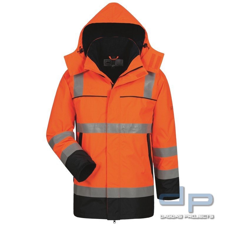 MULTINORM PARKA in Orange mit Aufdruck nach Wunsch auf Brust und Rücken