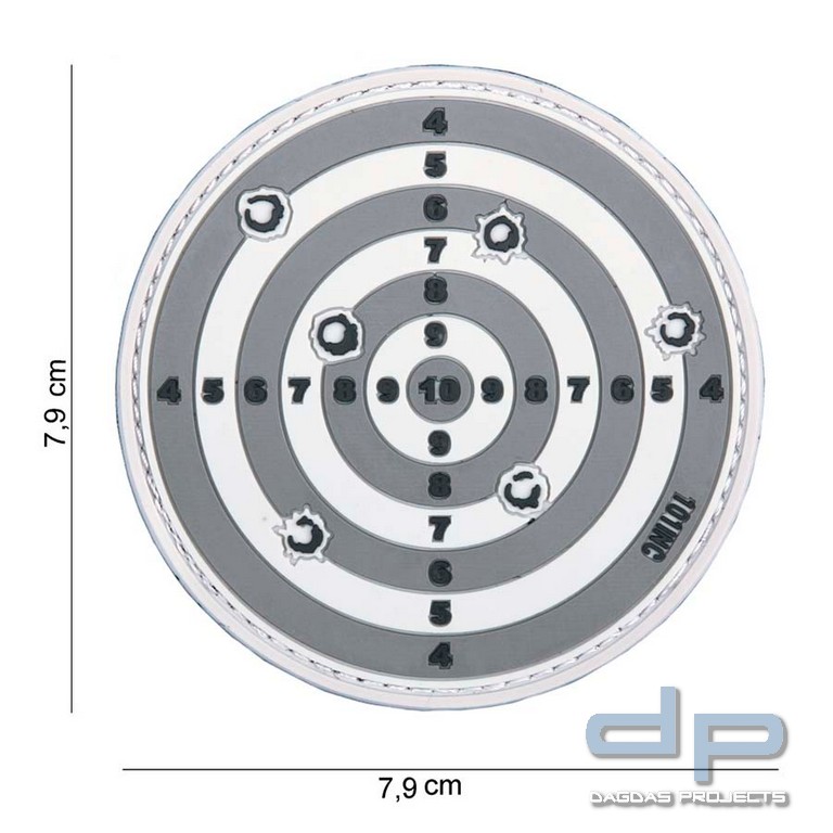 Emblem 3D PVC Zielscheibe grau