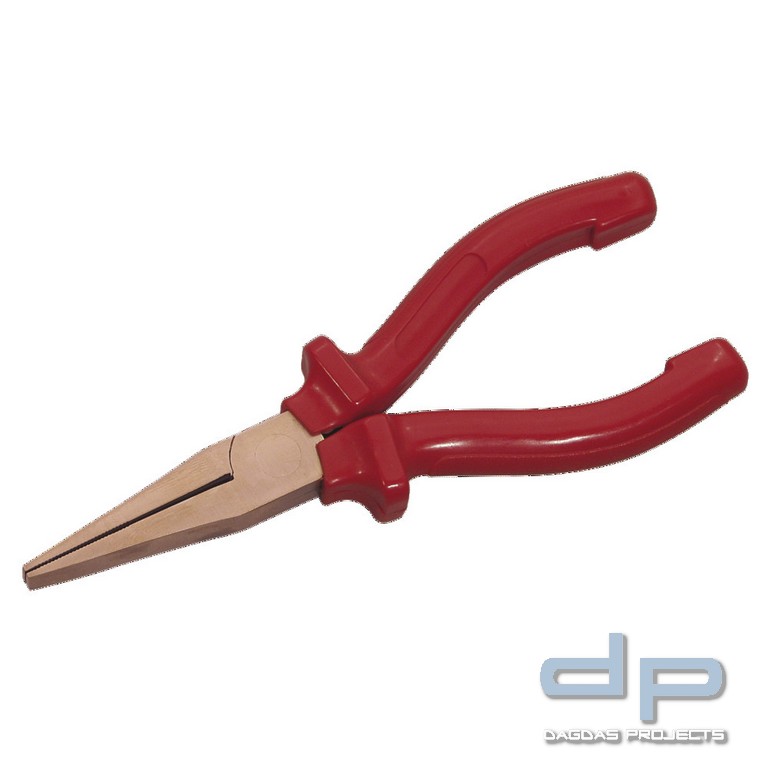 Flachzange funkenfrei, Griffhüllen mit Handschutz, 120 mm
