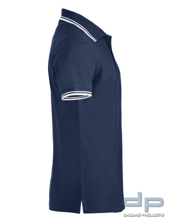 Behörden Poloshirt Piqué Navy mit Aufdruck nach Wunsch