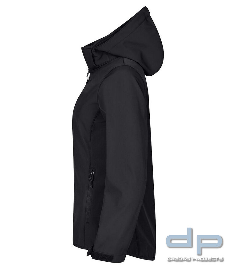 Behörden Classic Softshell Hoody Lady mit Aufdruck nach Wunsch auf Brust und Rücken