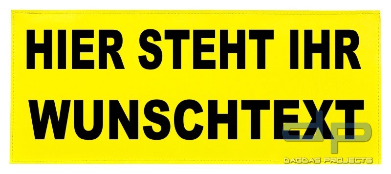 Reflexschild - matt - Klett - 38x16cm - zitronengelb - Wunschtext
