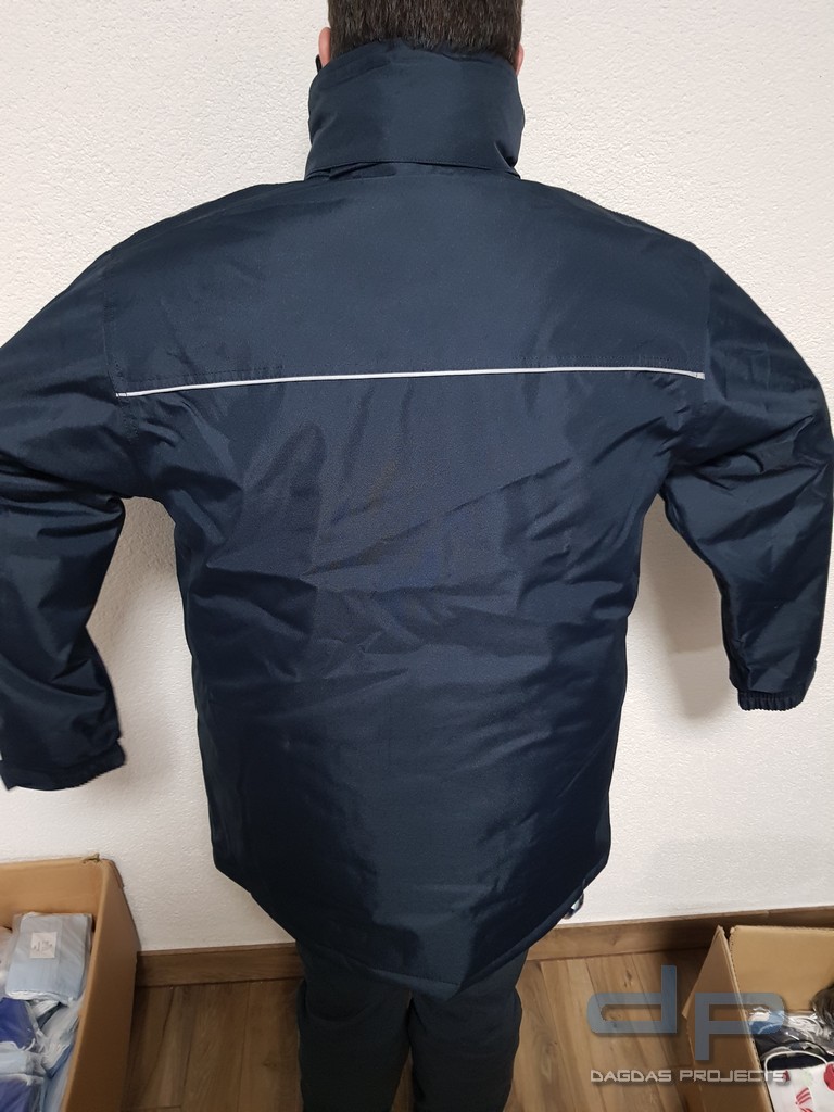 Long Coat Parka in verschiedenen Farben mit Wunschaufdruck in reflex silber