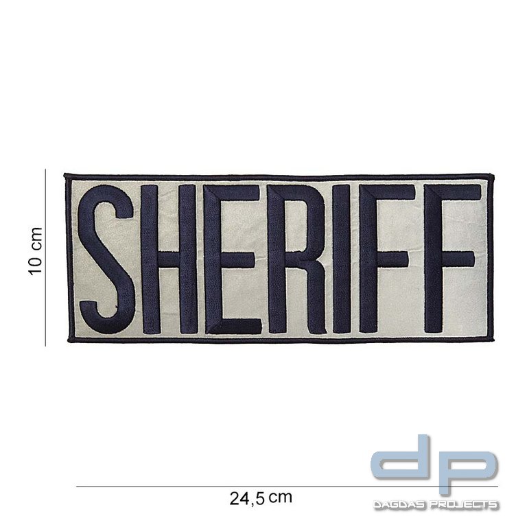 Emblem Stoff Sheriff (Groß)