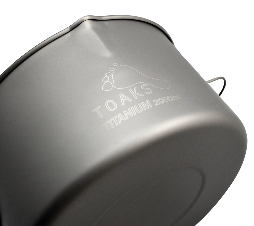 Toaks Titanium Pot 2000 ml mit Deckel und Henkel