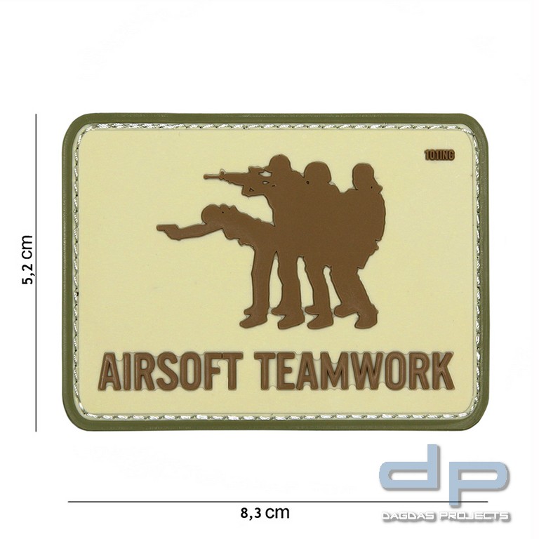 Emblem 3D PVC Airsoft Teamwork coyote