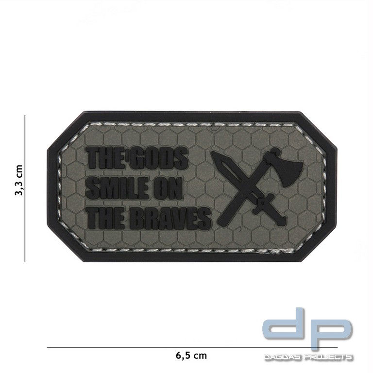 Emblem 3D PVC The Gods smile on the braves grau