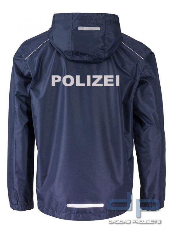 Ladies’ Rain Jacket Regenjacke Windbreaker mit Wunschaufdruck, Farbe: Navy, Größe: M