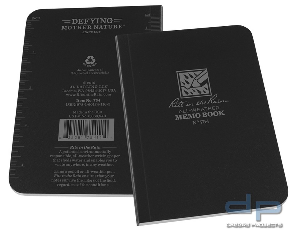 Rite in the Rain Tactical Memo Book 2 7/8" x 5" in verschiedenen Farben
