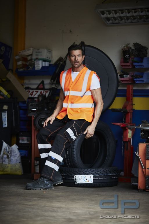 Hi Vis Top Cool Open Mesh Waistcoat neonorange oder neongelb