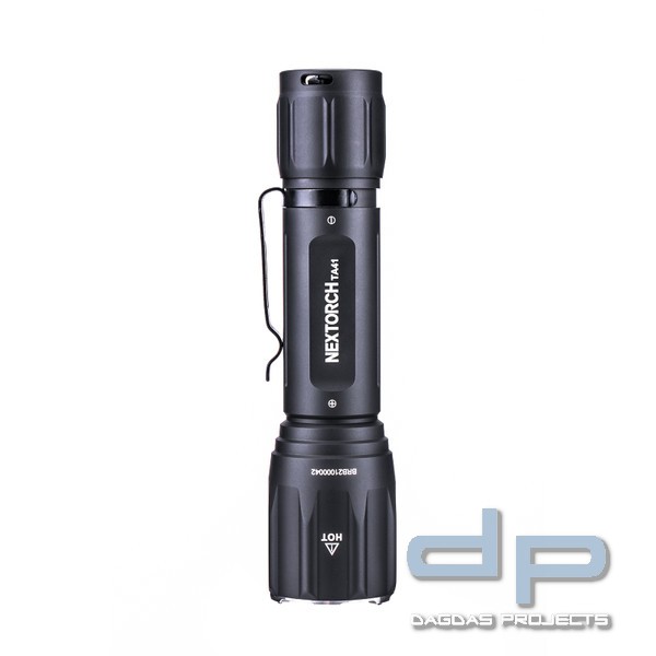 NEXTORCH TA41SET Taktische LED-Taschenlampe mit Halterung und Kabelschalter im Spar-Set