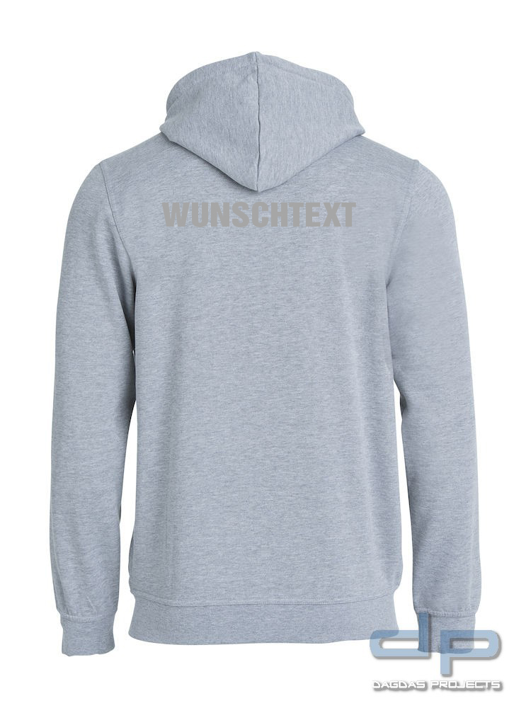 Basic Hoody Full zip Herren mit Wunschaufdruck Farbe Navy Größe M