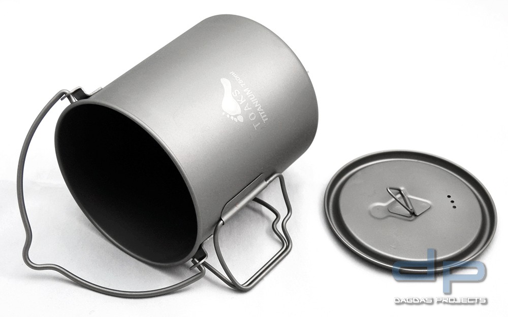 Toaks Titanium Pot 750 ml mit Deckel und Henkel
