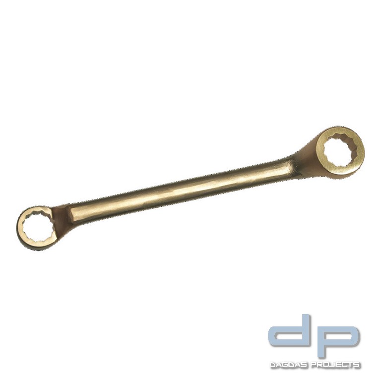 Doppelringschlüssel funkenfrei, gekröpft, ähnlich DIN 838, 11 x 14 mm