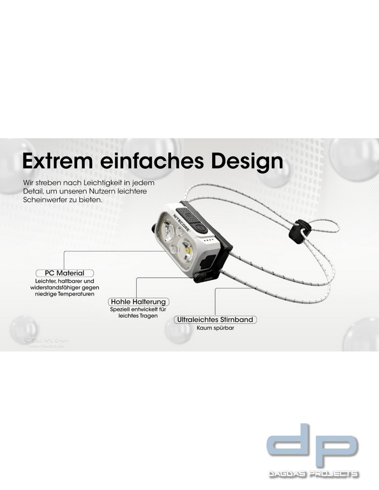 NiteCore® NU21 Stirnlampe - 360 Lumen