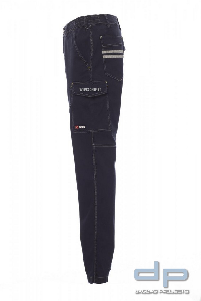Payper Arbeitshose "WORKER STRETCH" mit Aufdruck nach Wunsch in Navy Blue Größe: L