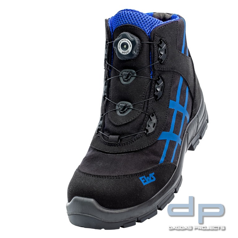 EWS Dynamic Safety Stiefel S3 SRC Schwarz/Blau mit blauer Applikation