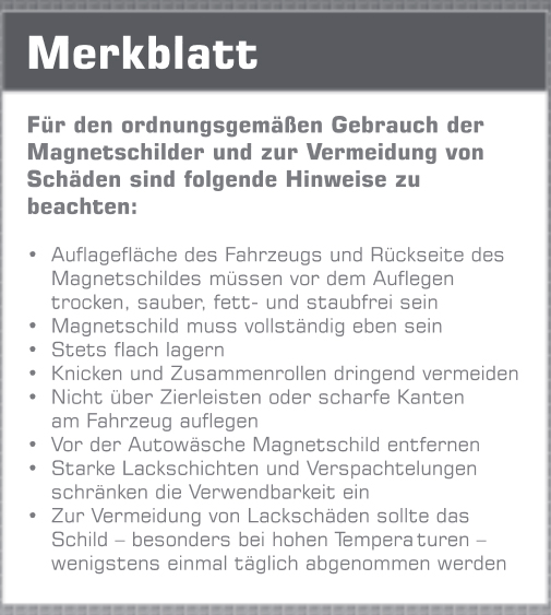 Magnetfolie - 50x15cm - weiß - Wunschtext