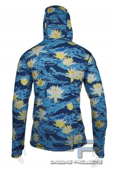 OTTE GEAR SHADE SHIRT UPF 50+ LONGSLEEVE MIT UV-SCHUTZ TIGER STRIPE BLUE HAWAI