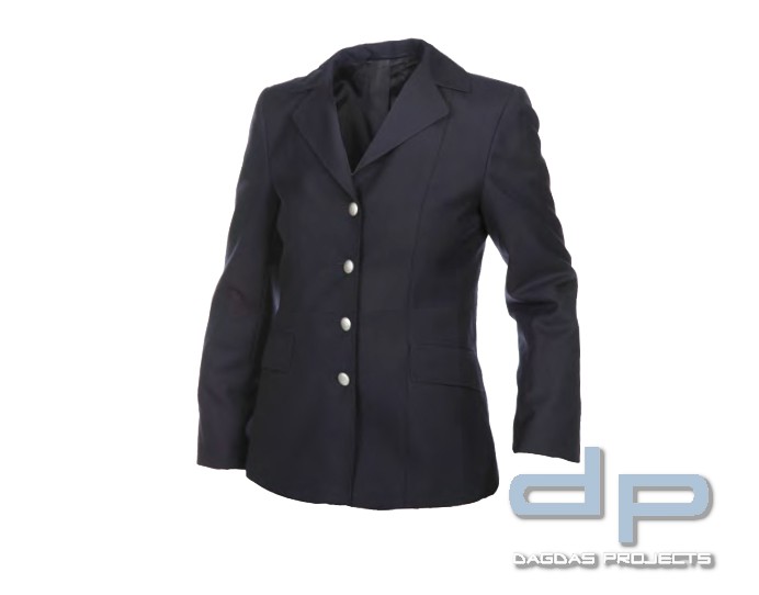 Damen Dienst-Blazer mit dunkelcarmesinroter Biese, Knopf und Trense