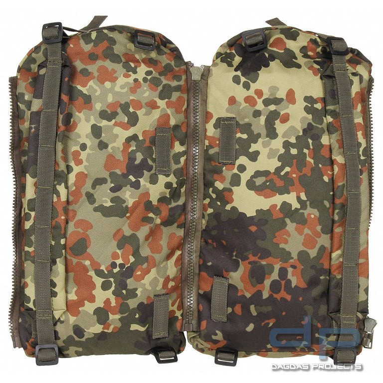 Rucksack,"Alpin110",flecktarn, 2 abnehmbare Seitentaschen