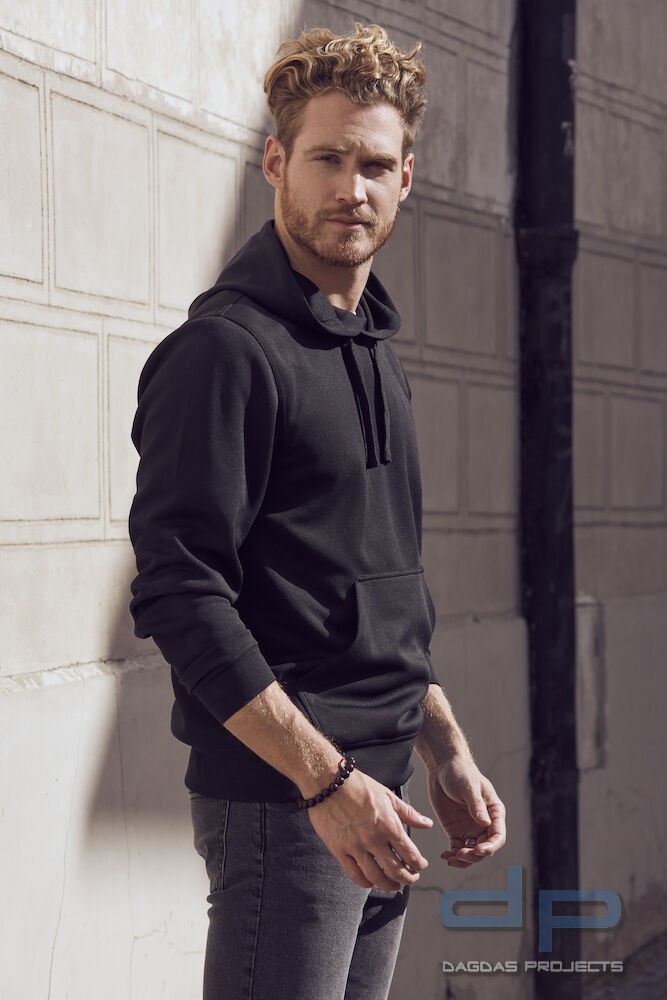 Basic Active Hoody mit Wunschaufdruck in Marine Blau, Größe L