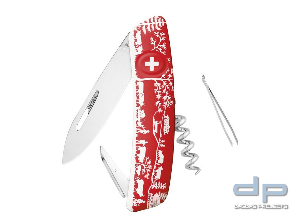 SWIZA Schweizer Messer D01 rot Motiv Heimat