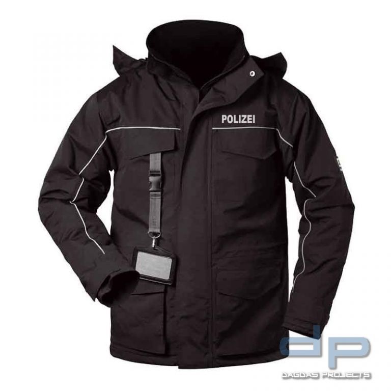 Behörden Thermo Jacke mit reflektierend sibernem Aufdruck nach Wunsch