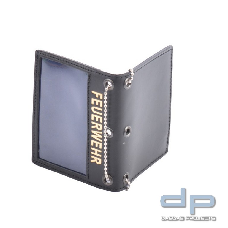 COP® Umhänge-Dienstausweismäppchen MIT DRUCK, Scheckkartenformat, Leder