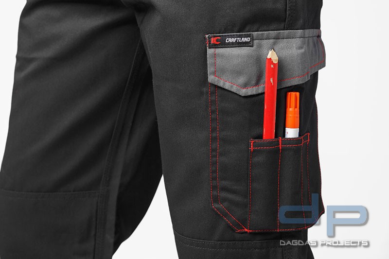 Twill Bundhose schwarz/grau