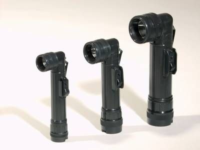 US Winkeltaschenlampen schwarz VPE 5
