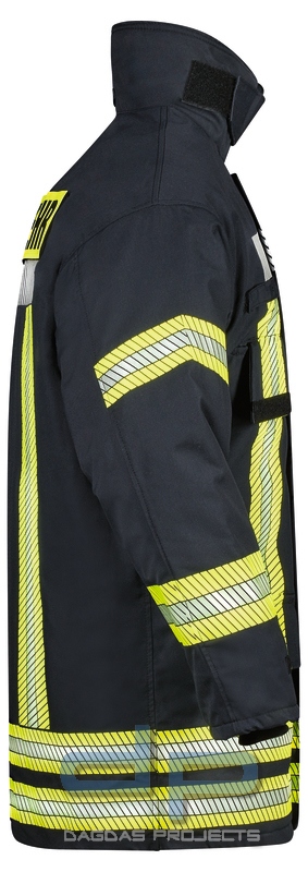 Überjacke EN 469:2005 dunkelblau segmentiert