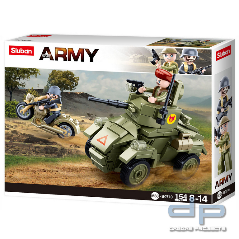Sluban Small English Armored Vehicle M38-B0710 #16153