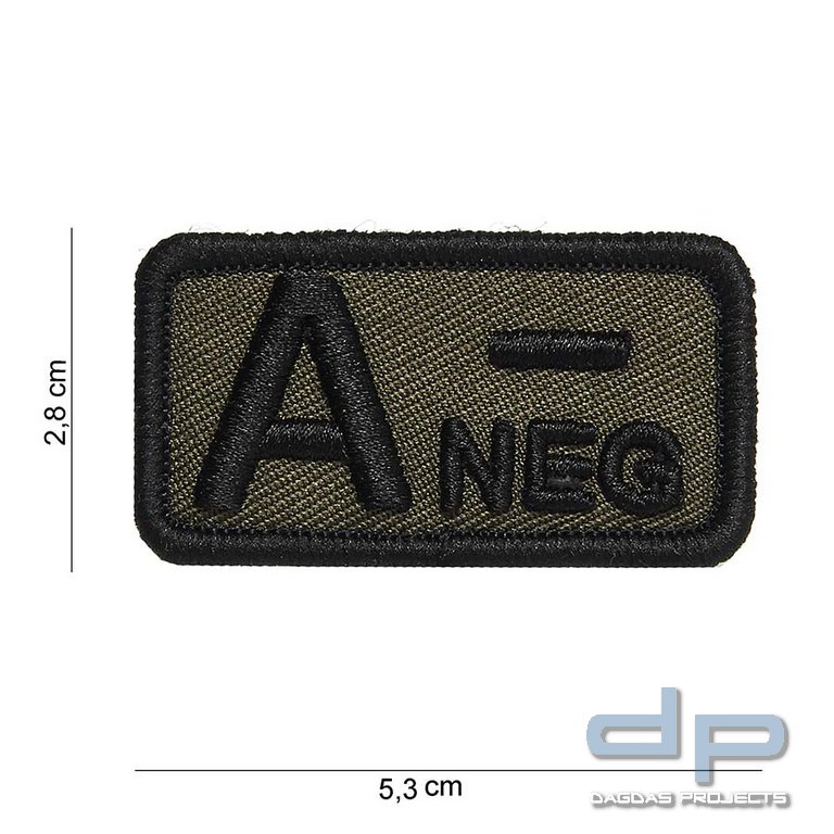 Emblem Blutgruppe A-Negativ grün