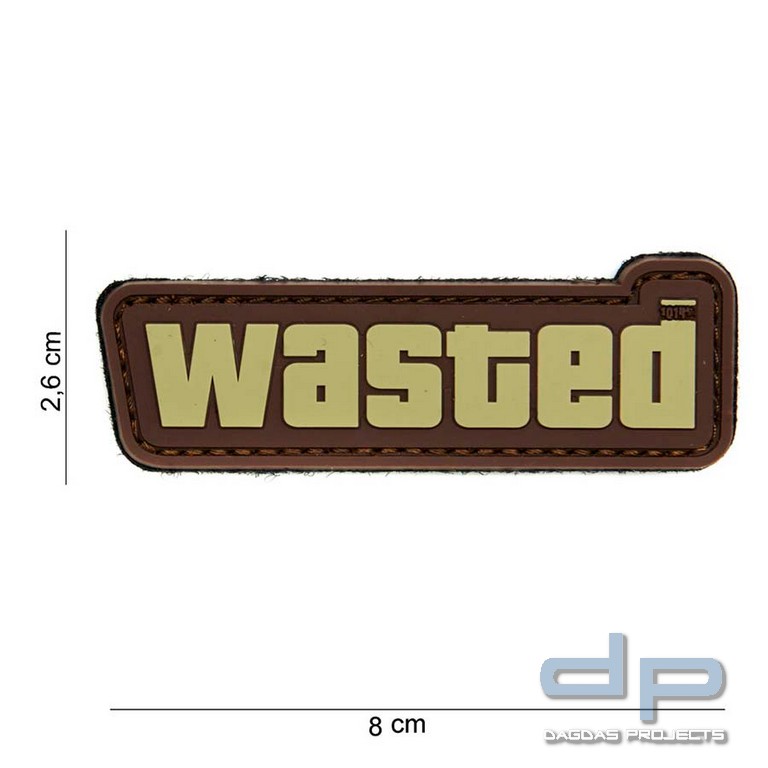 Emblem 3D PVC Wasted braun