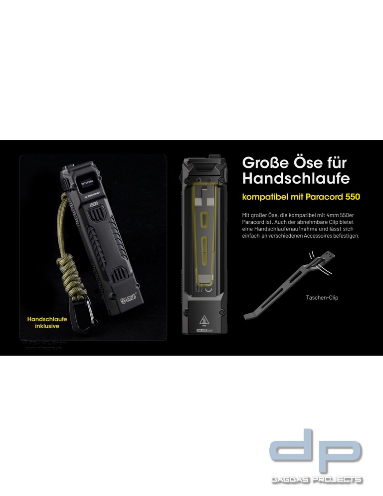 NiteCore® EDC29 Taschenlampe - Luminblade - integr. Akku