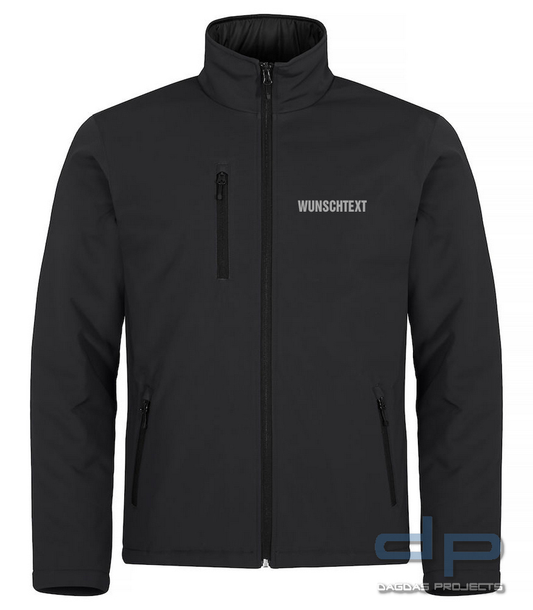 Behörden Padded Softshell Jacke in verschiedenen Farben mit Aufdruck nach Wunsch in reflex silber