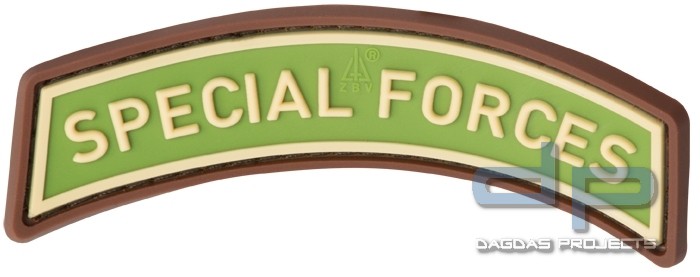 3D Rubber Patch Special Forces Tab Multicam