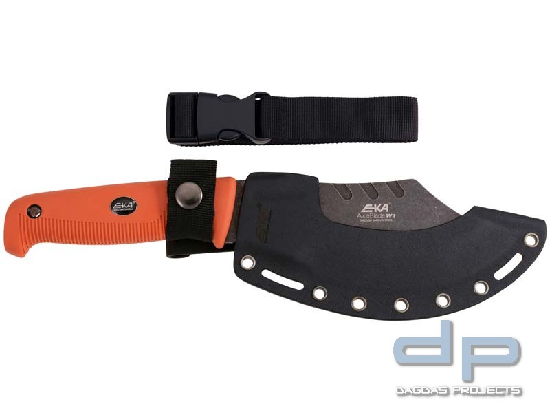 EKA AxeBlade W1 Campingbeil, G10-Griff, Fangriemenöse, Kydexscheide mit Clip
