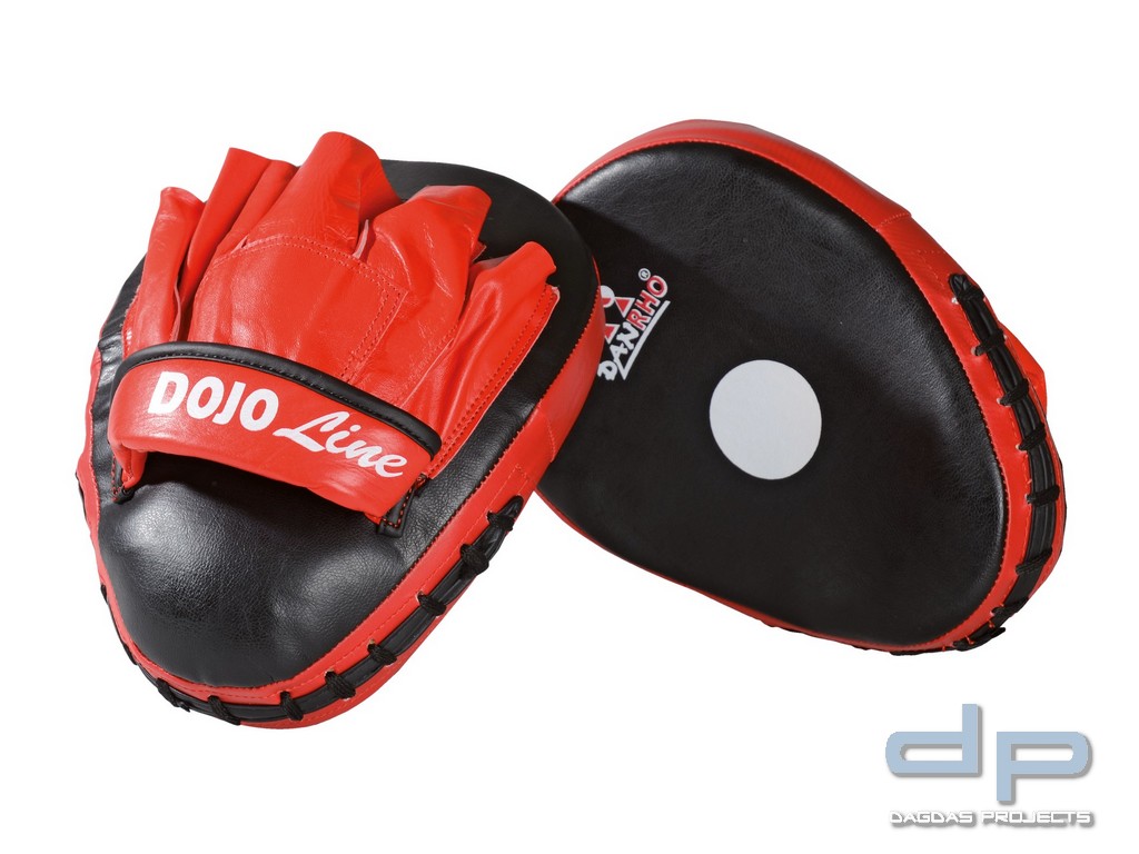 Dojo-Line Coaching Mitt Paar in rot-schwarz