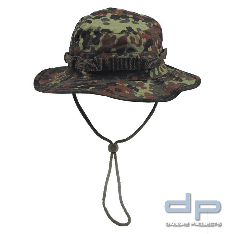 US GI Buschhut, mit Kinnband, GI Boonie, Rip Stop, flecktarn